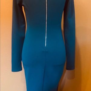 Turquoise cut out out dress